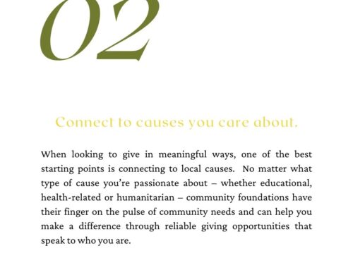 Connect to causes you care about